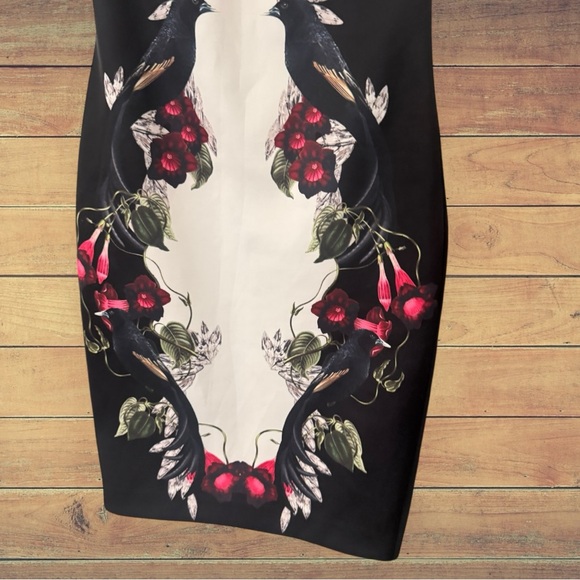 Ted Baker 'Bejewelled Shadows' Print Front Body-Con Dress - Picture 6 of 12